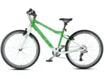 PROMETHEUS BIKES Kinderfahrrad 24 Zoll PRO ab 7 Jahren Ultraleicht 8-Gang SRAM Schaltung Premium Grün Weiß