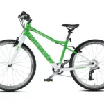 PROMETHEUS BIKES Kinderfahrrad 24 Zoll PRO ab 7 Jahren Ultraleicht 8-Gang SRAM Schaltung Premium Grün Weiß