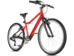 PROMETHEUS BIKES Kinderfahrrad 24 Zoll PRO ab 7 Jahren Ultraleicht 8-Gang SRAM Schaltung Premium Rot Schwarz