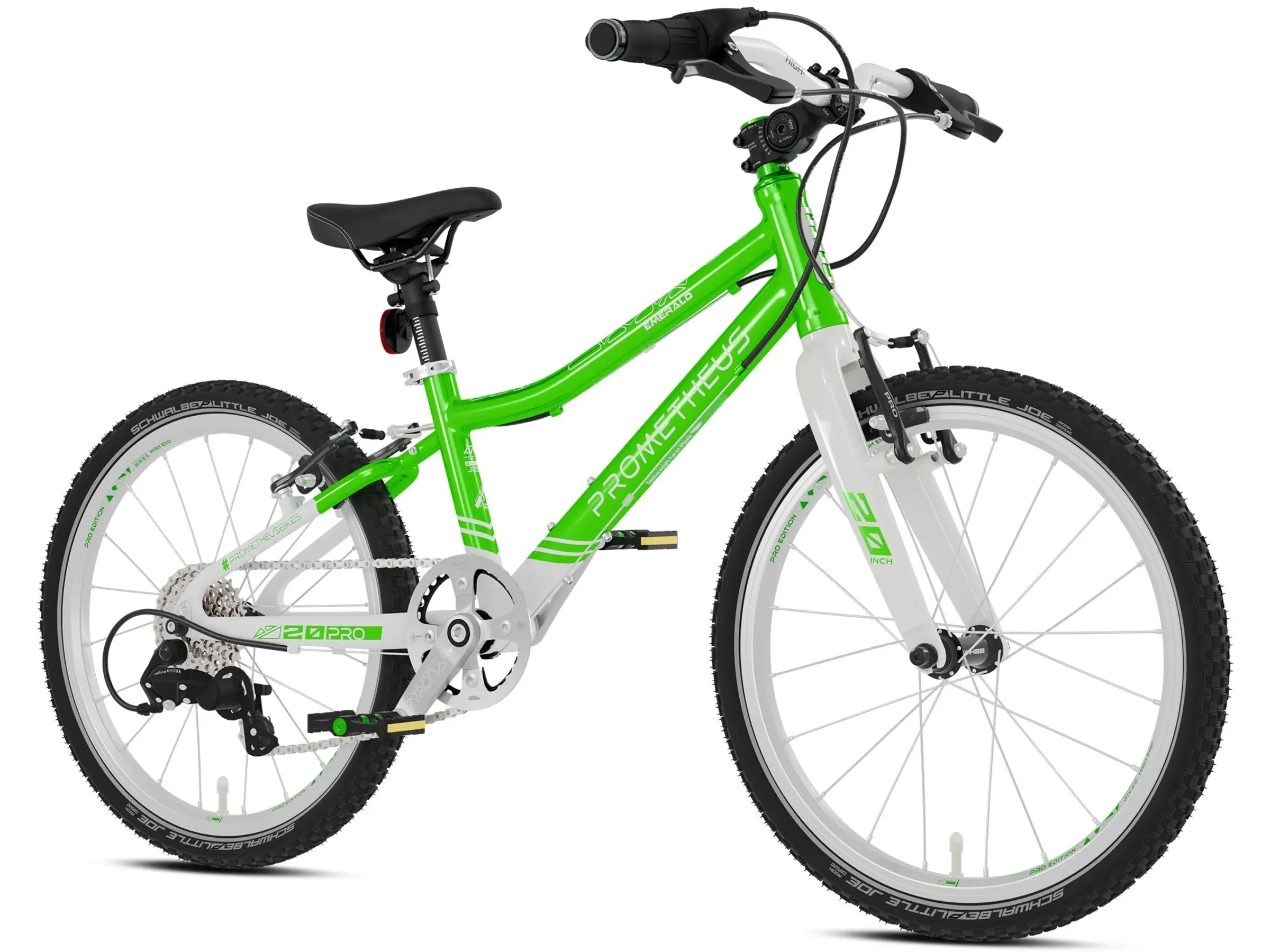24-1.webp PROMETHEUS BIKES Kinderfahrrad 20 Zoll PRO ab 6 Jahren Ultraleicht 7-Gang Premium Grün Weiß – Bild 1