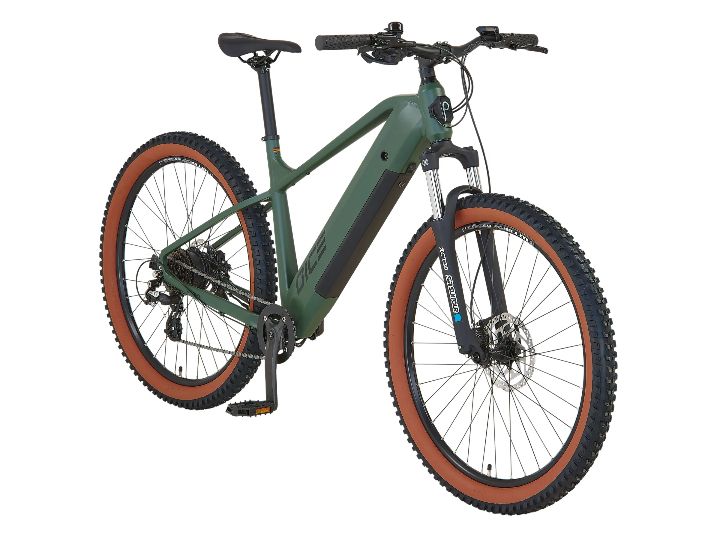 image-66-1-1.webp Prophete E-Bike MTB Dice 1.0 Vollintegriert Bronze Grün Matt 27,5″ – Bild 1